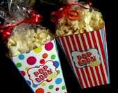 INSTANT DOWNLOAD - Printable POPcorn Boxes - Circus / Carnival -  Favor Boxes
