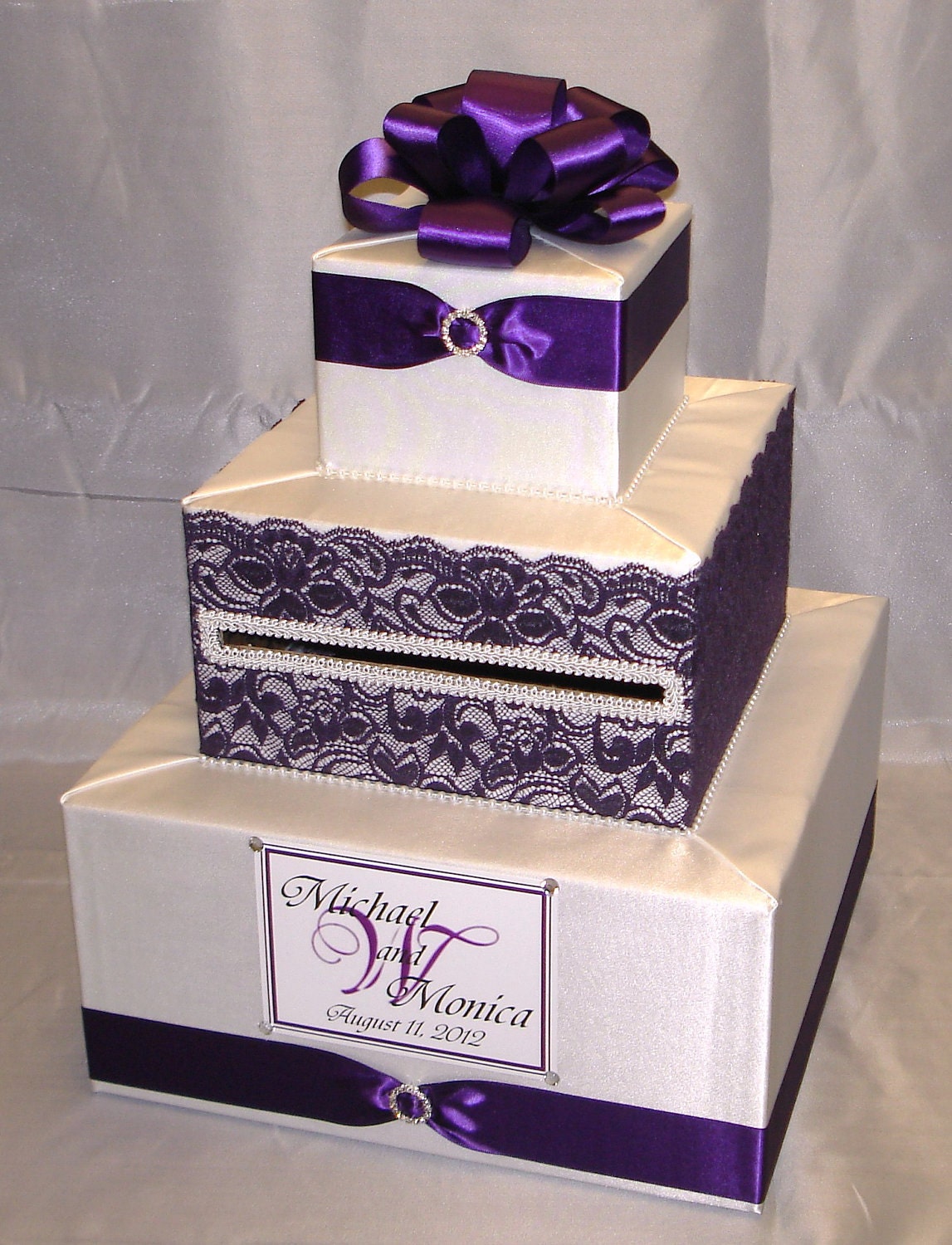 Elegant Custom Made Wedding Card Box-any design/color