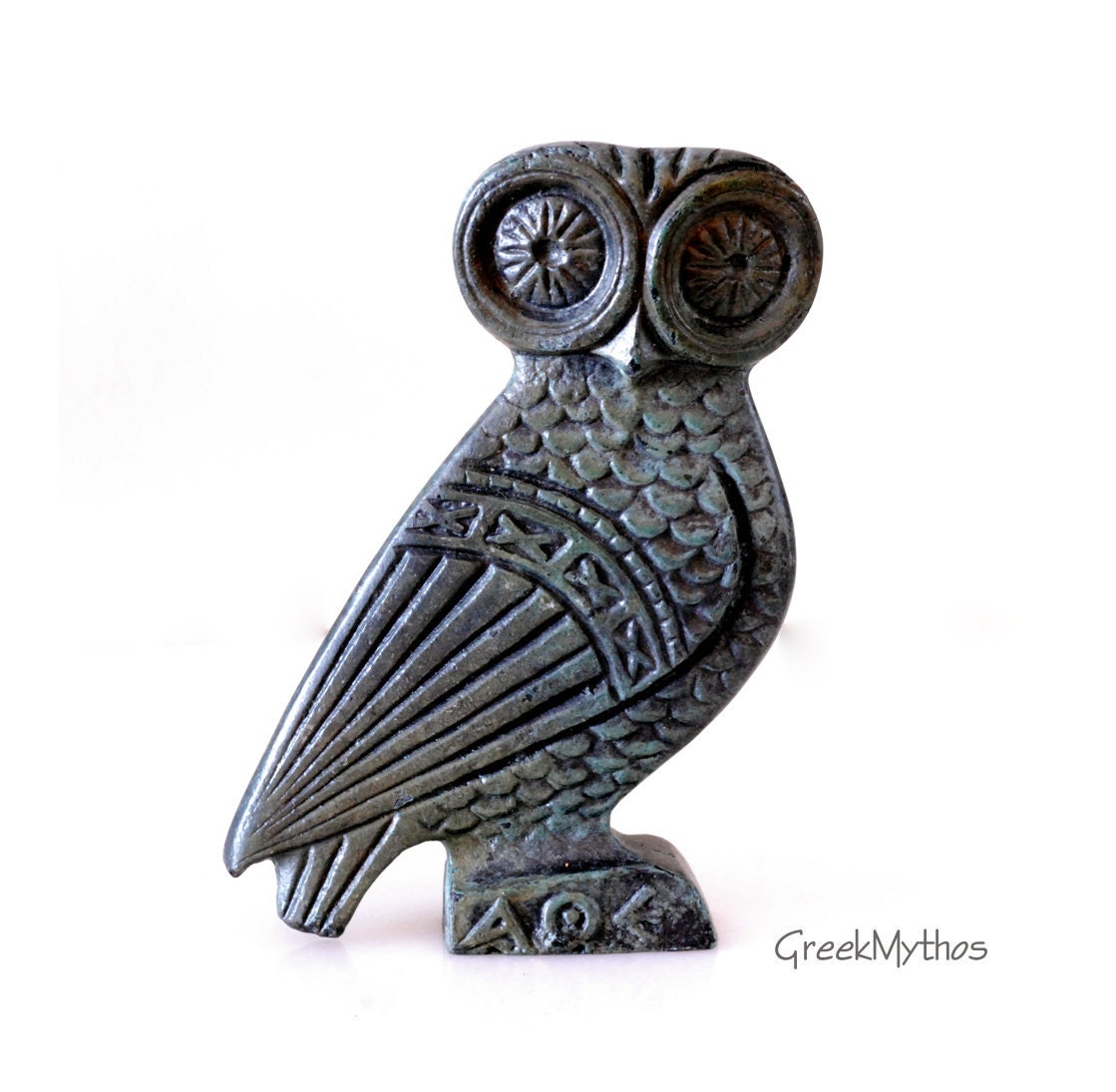 Greek Owl Solid Bronze