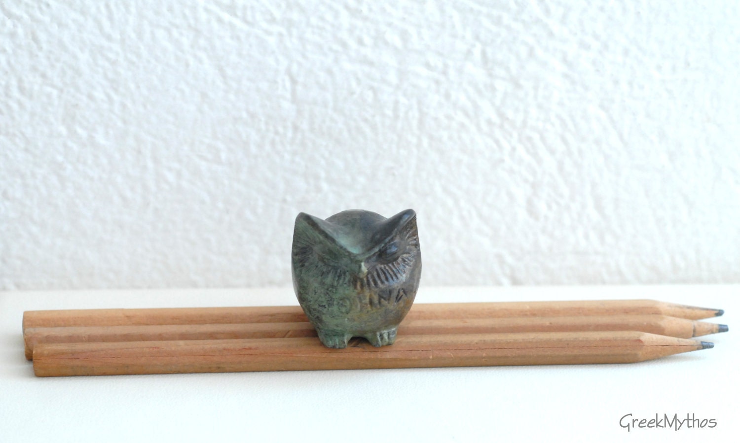 Miniature GREEK Solid Bronze OWL
