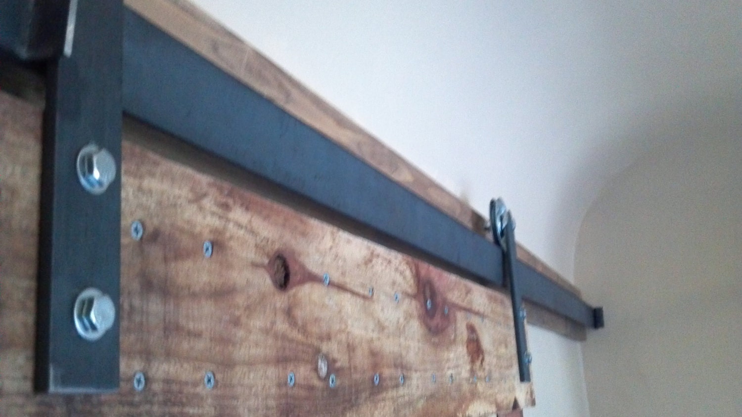 Sliding Barn Door and Complete Steel Track Kit