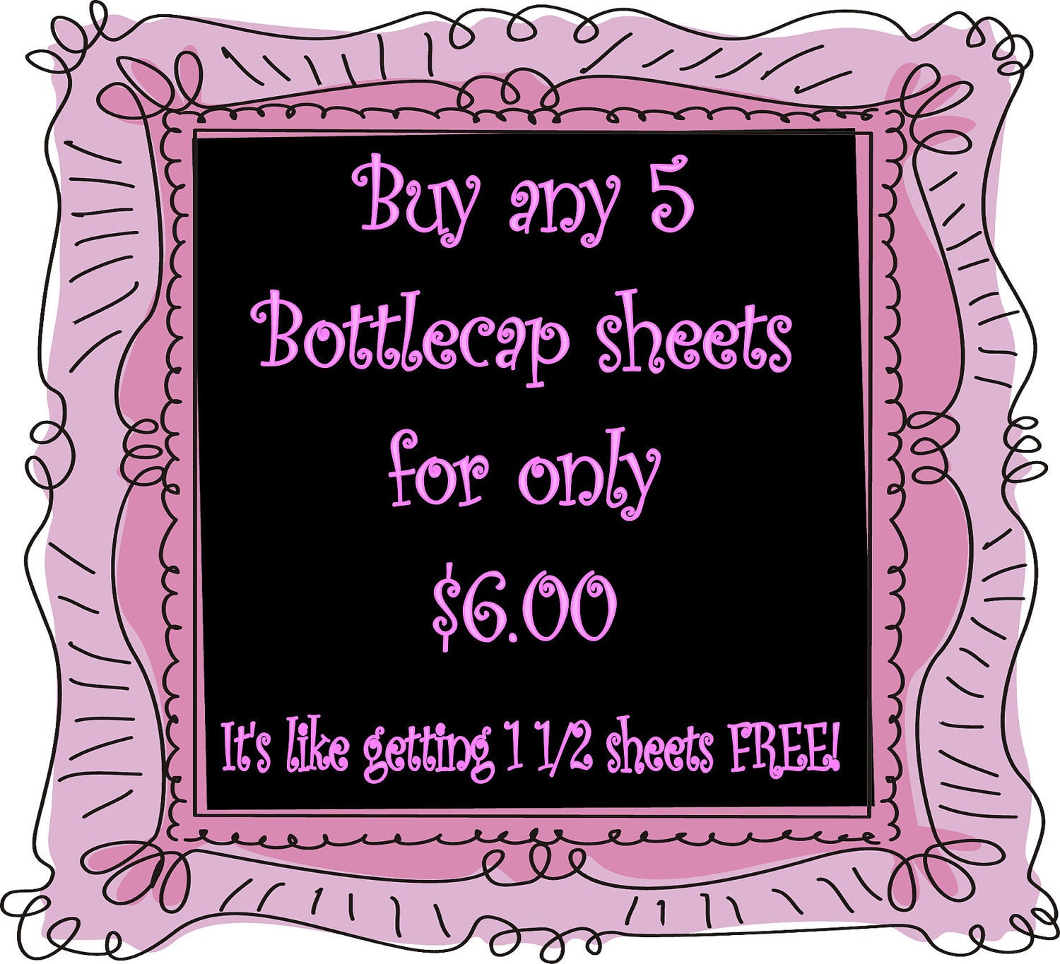 SALE Buy Any  5 Image Sheets  for 6 dollars