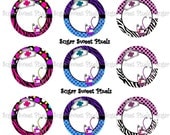 Instant download Cute  Nurse  Blank Images 1 inch Circle Bottlecap Images 4x6 sheet