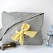 Gray Messenger  Bag  Yellow and White Gingham  Bow Adjustable strap For Women For New Mom