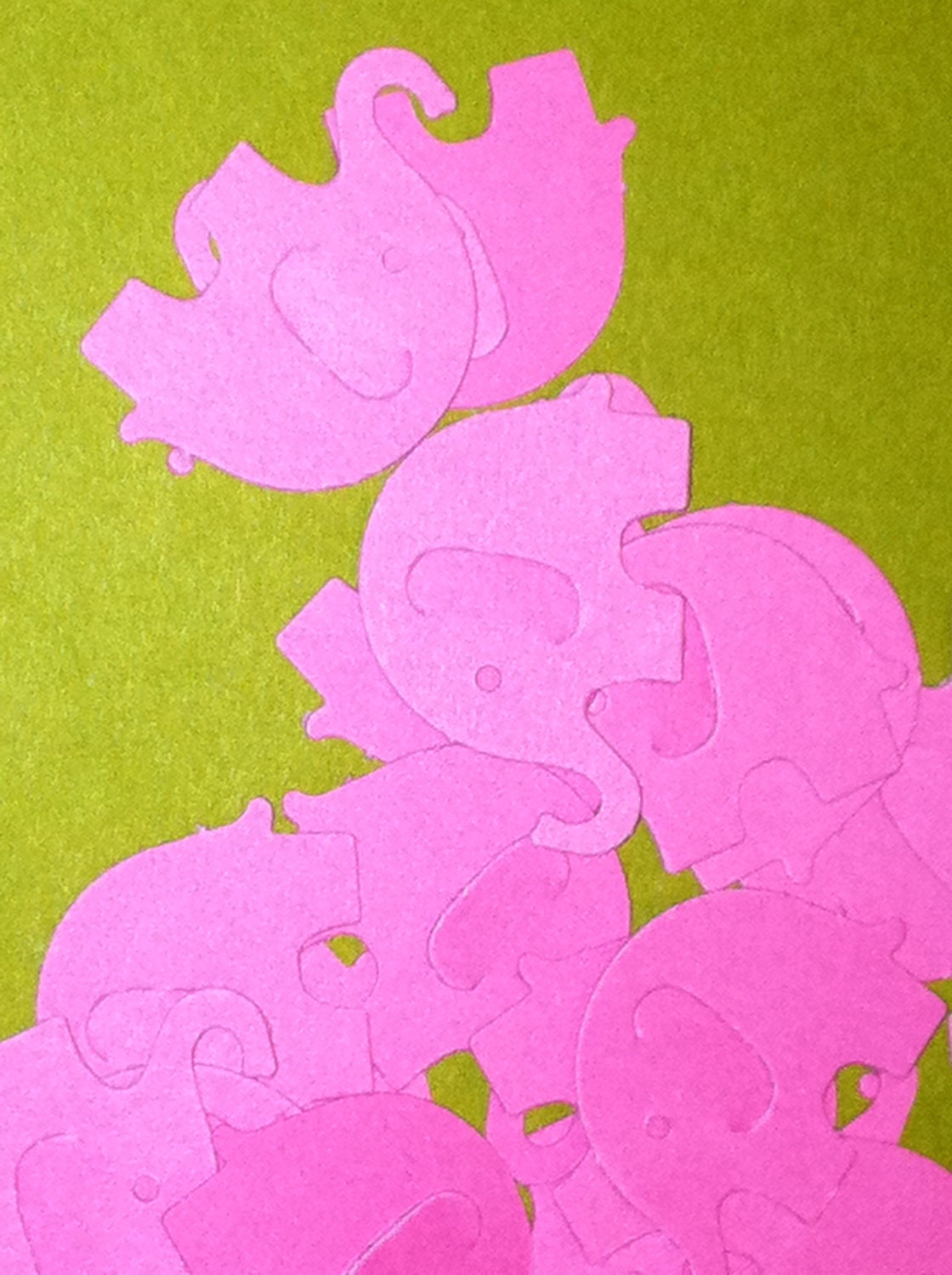 100 Bright Pink MODERN ELEPHANT DECOR  Baby Shower Confetti, Birthday party ,scrapbooking, cards