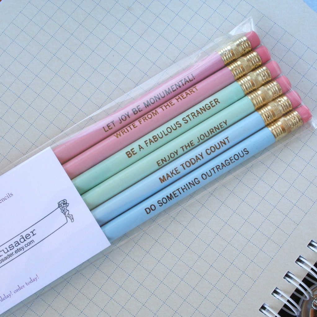 f%ck this sht pencil set 6 six midnight blue pencils. MATURE swears. back to school supplies, college