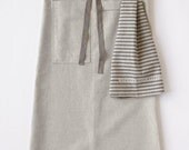 Cafe Apron - Oatmeal Linen