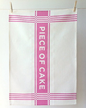 Linen Tea Towel - Piece of Cake