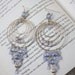 Silver & Lavender Hoop Chandelier Earrings