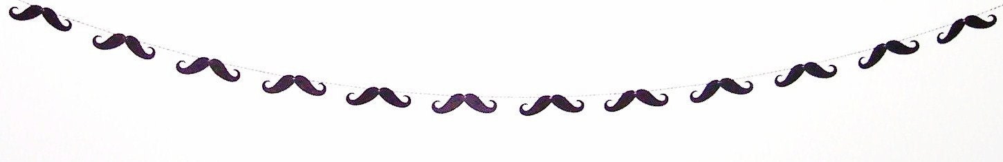 Mustache Garland Banner . 6 Feet . Perfect Accessory to Photo Booth Props Party . Gender Reveal . Bakers Twine