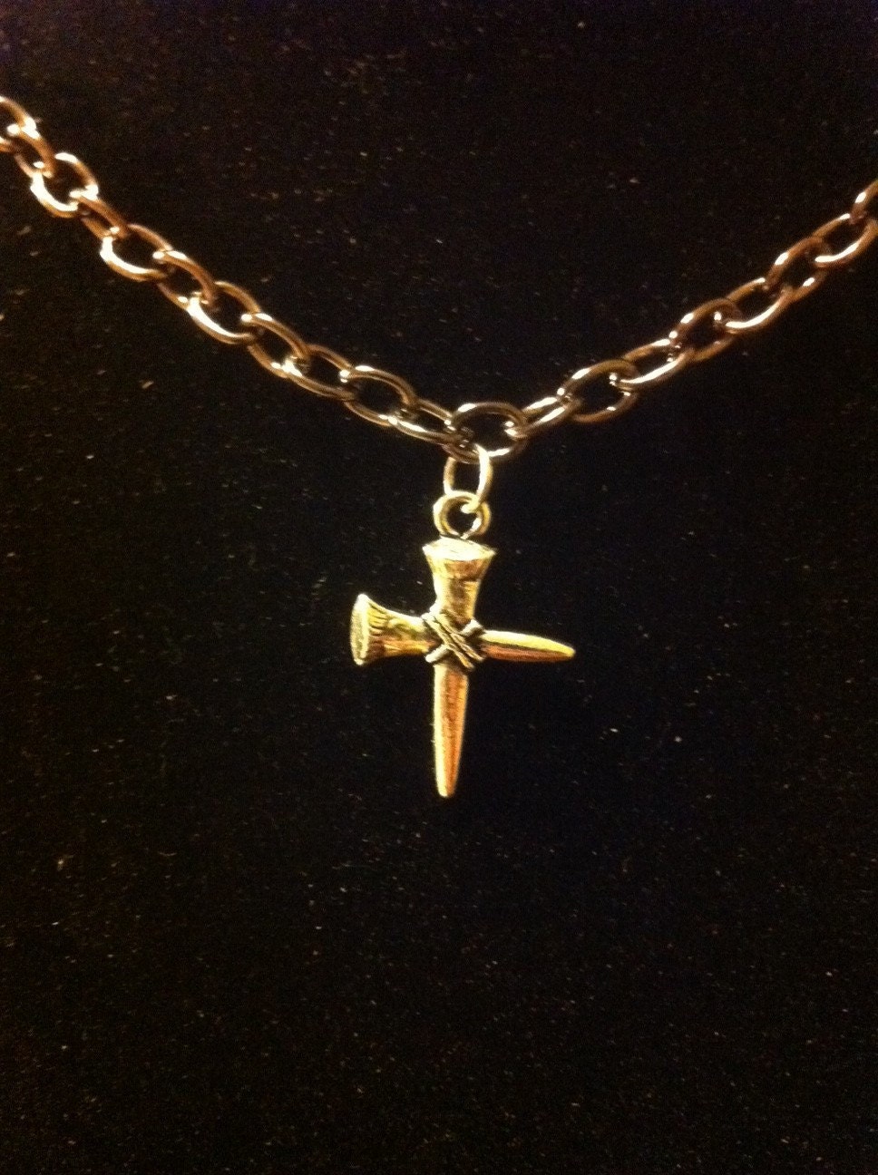 Cross of nails pendant