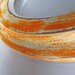 Round orange picture frame - distressed tangerine orange 8 inch frame