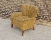 Vintage Channel Back Arm Chair Custom Reupholstering Available