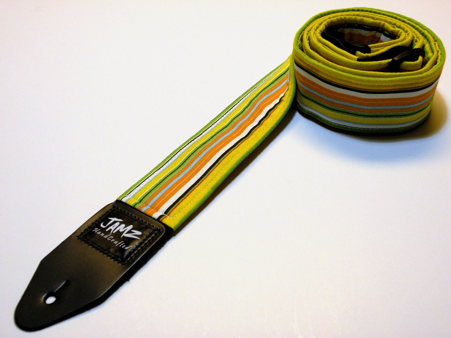 Striped Handmade Guitar Strap - SUNSHINE - Clearance