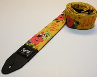 Kids Guitar Strap - SPONGE BOB - Bikini Bottom - Pineapple - Patrick Starfish - Squidward