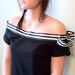 Striped Off Shoulder Tshirt, (women, teen girls) FREE SHIPPING