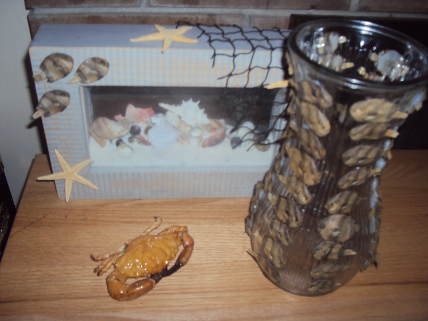 Large Vase with Preserved Fish