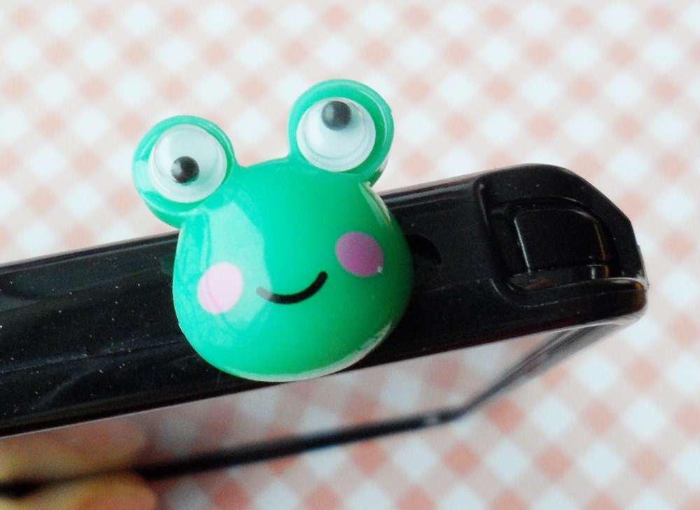 Frog earphone plug - Green