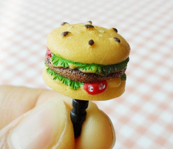 hamburger  earphone plug - 18mm
