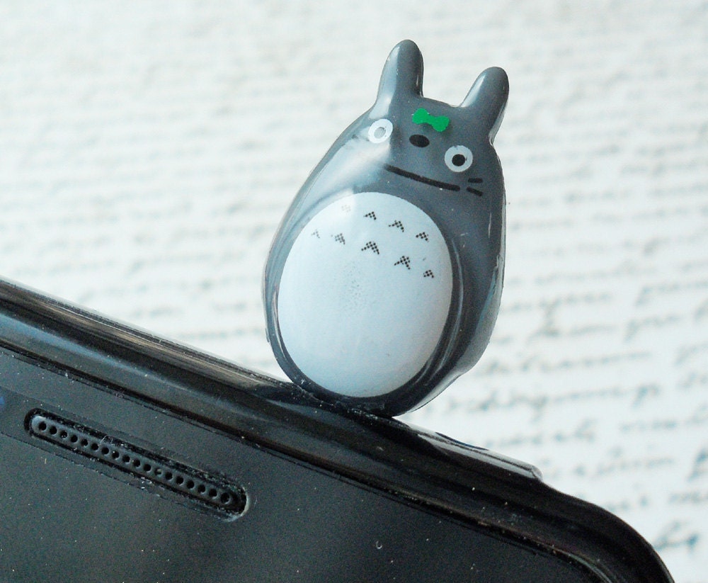 Totoro(double faced) earphone plug - GRAY