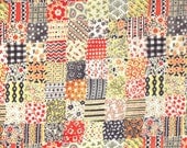 Liberty of London Fat Eighth 'Milo', Orange and grey cheater cloth Liberty print