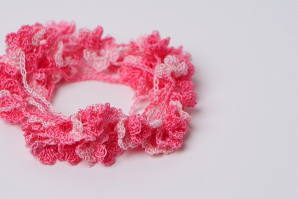 Crochet Pattern Necklace, Bracelet, Anklet Tripple Flowers PDF Instant Download