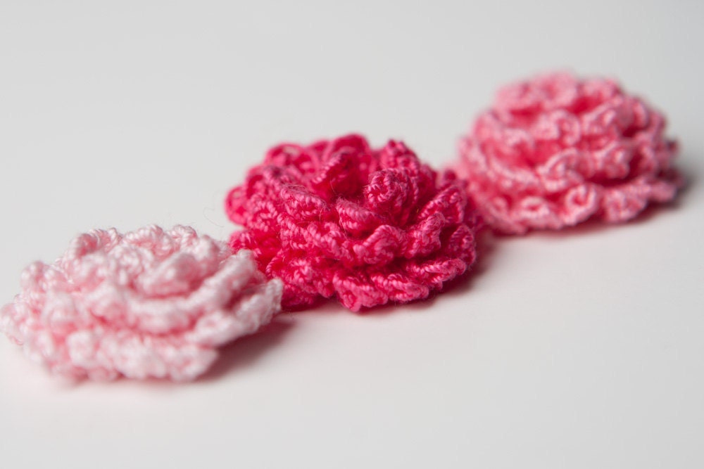 Crochet Pattern Mini Roses Flowers 3D PDF Instant Download