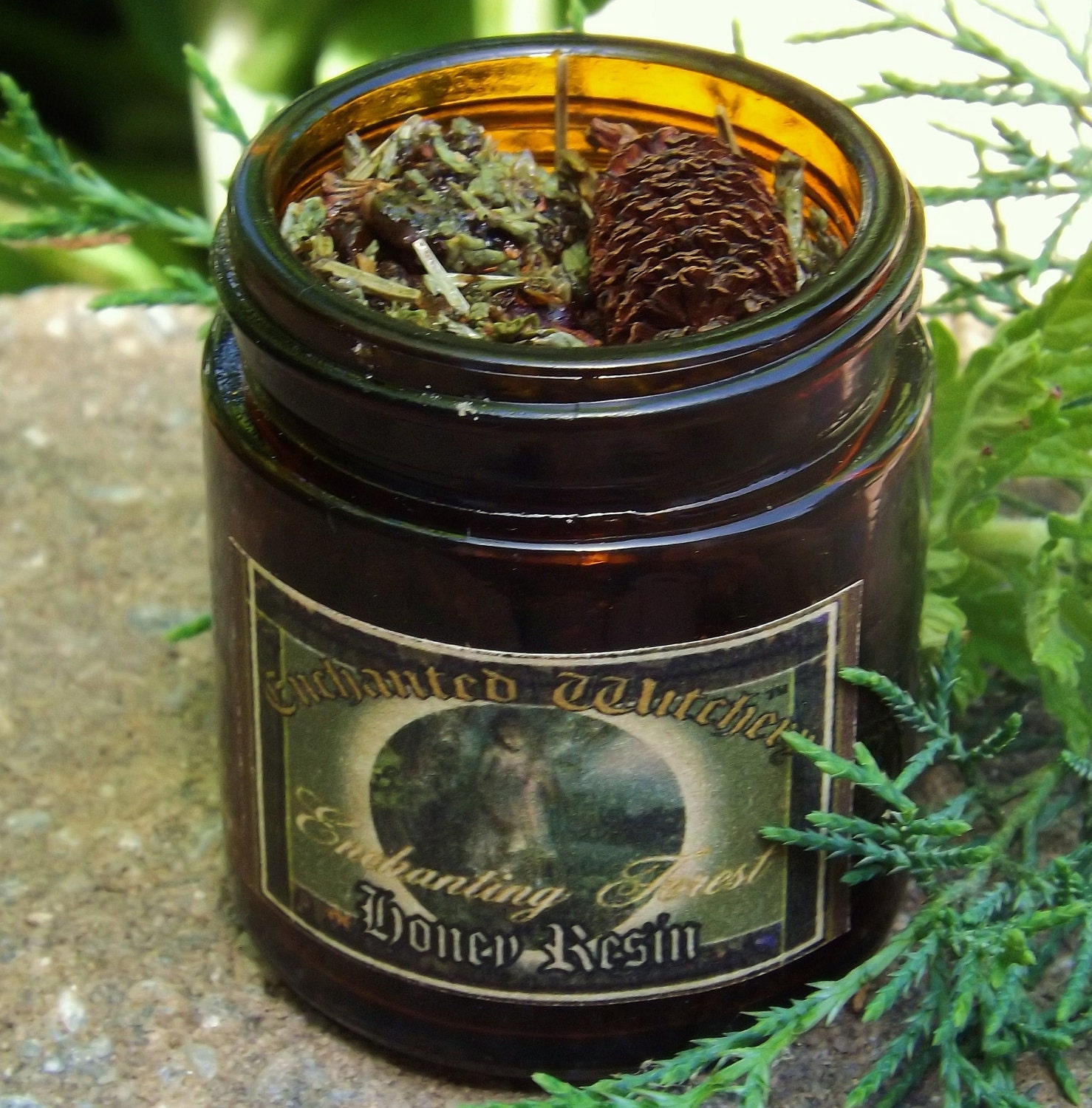 Enchanting Forest. Natural Honey Resin 2 oz. Nature Spirits, Woodland Faeries, Ritual Magick