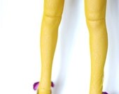 SD Mustard Yellow Net Stockings For BJD