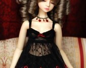 BJD Black Rose Lattice Lingerie Set For SD - Last One