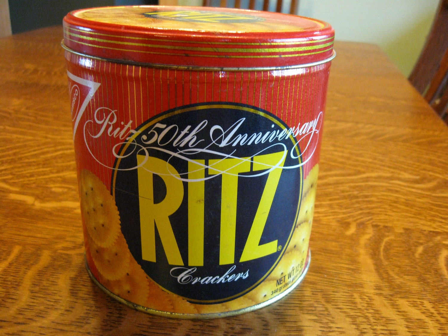 Vintage Ritz Cracker Tin - 50th Anniversary