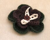 Flower Brooch Pin Optional Crochet Women Jewelry Multilayer Decorated Beads Buttons Lace Multicolored Different Handmade by margity