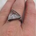 rock crystal quartz ring Handmade sterling silver metalwork size 8 Faceted trillion cut  Art jewelry by Raredesign
