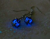 Mermaid's Magic - Midnight Blue Earrings - Glow in the Dark - Set of Two Dangle Style Earrings