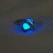 Mermaid's Magic "White Gold" - Midnight Blue Glow in the Dark Pendant with Glowing Essence of the Sea - White Gold Plated