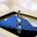 Mermaid's Magic "White Gold" - Midnight Blue Glow in the Dark Pendant with Glowing Essence of the Sea - White Gold Plated