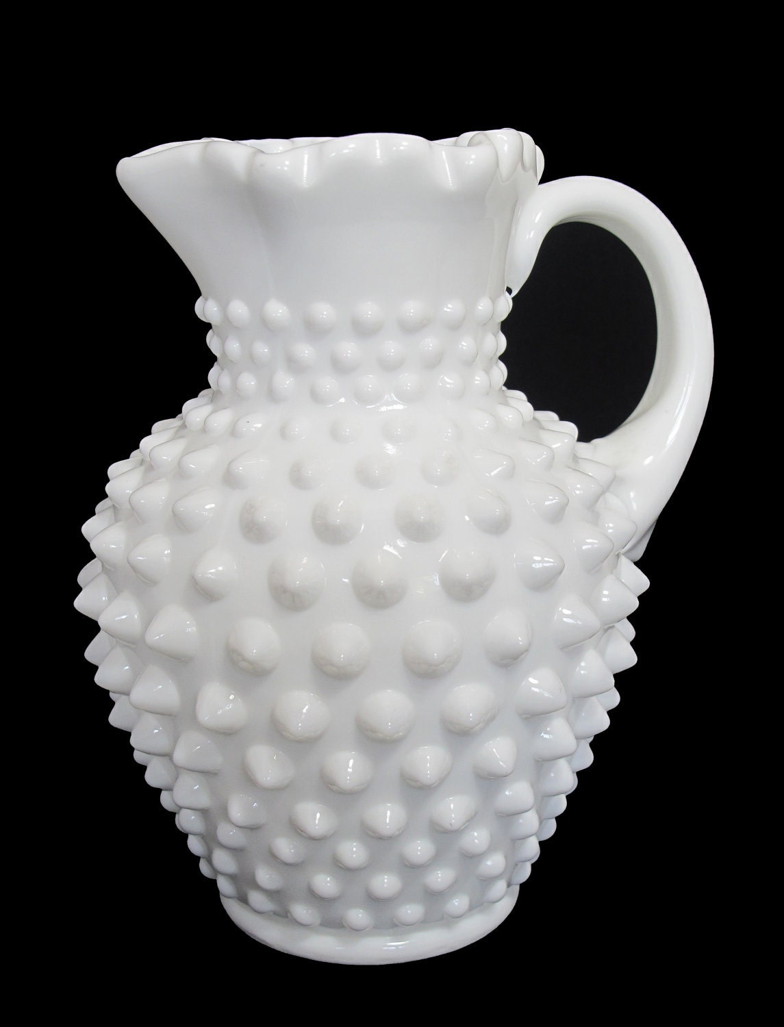 Fenton Hobnail Milk Glass Pitcher