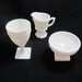 The Amelia Collection - Set of 3 English Hobnail Milk Glass Vases