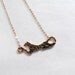 18K gold plated necklace with leopard connector