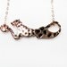 18K gold plated necklace with leopard connector