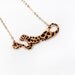 18K gold plated necklace with leopard connector