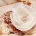 Elizabeth Bridal Sash Floral Wedding Belt Flower Ivory Pink Light Rust Taupe Pearls Crystals