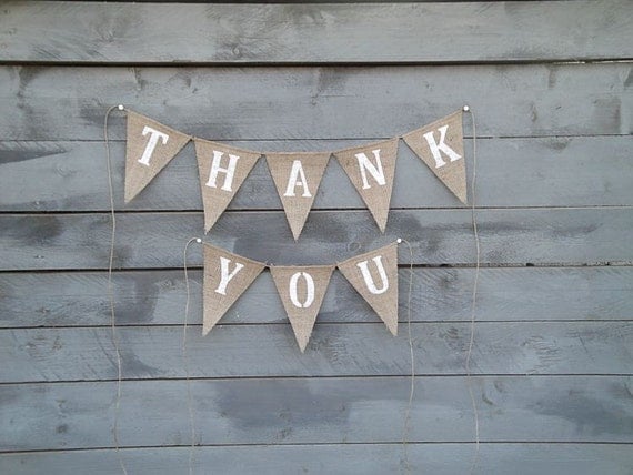 Thank You Burlap banner bunting