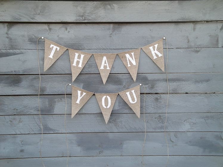 Thank You Burlap banner bunting