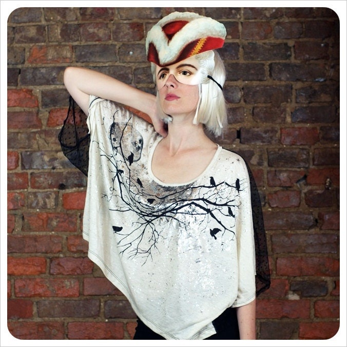 Lace t shirt - Drape Top Tshirt