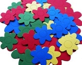 Primary Color Die Cut Flowers - Handmade die cuts, tags, and paper crafting supplies by UniquesStashNStuff