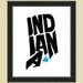 I Like Indiana State Typographical Map Art