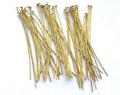 gold tone head pins 2 inches nickel free lead free aprox 20 gauge 50 pieces