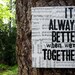 11x14 "...better together" Jack Johnson Lyrics, vintage sheet music