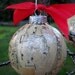 Christmas Ornament - Glass - vintage Christmas sheet music